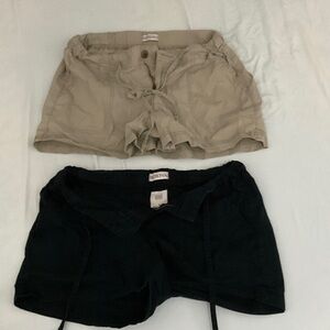Merona Women's Cargo Shorts - Black and Tan